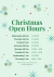 Beige Red Festive Business Christmas Open Hours Flyer A4